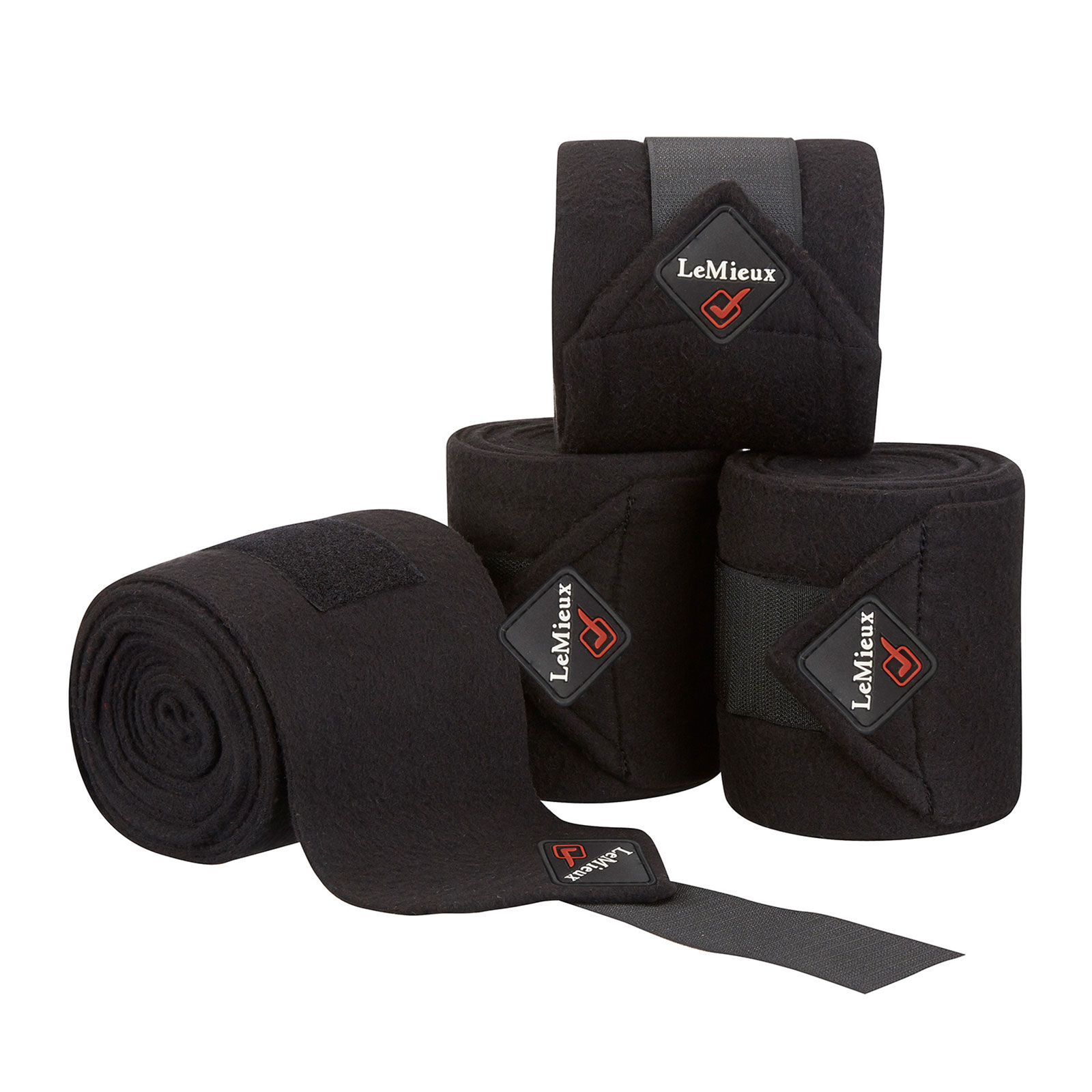 Black Polo Fleece Bandages Set of 4 