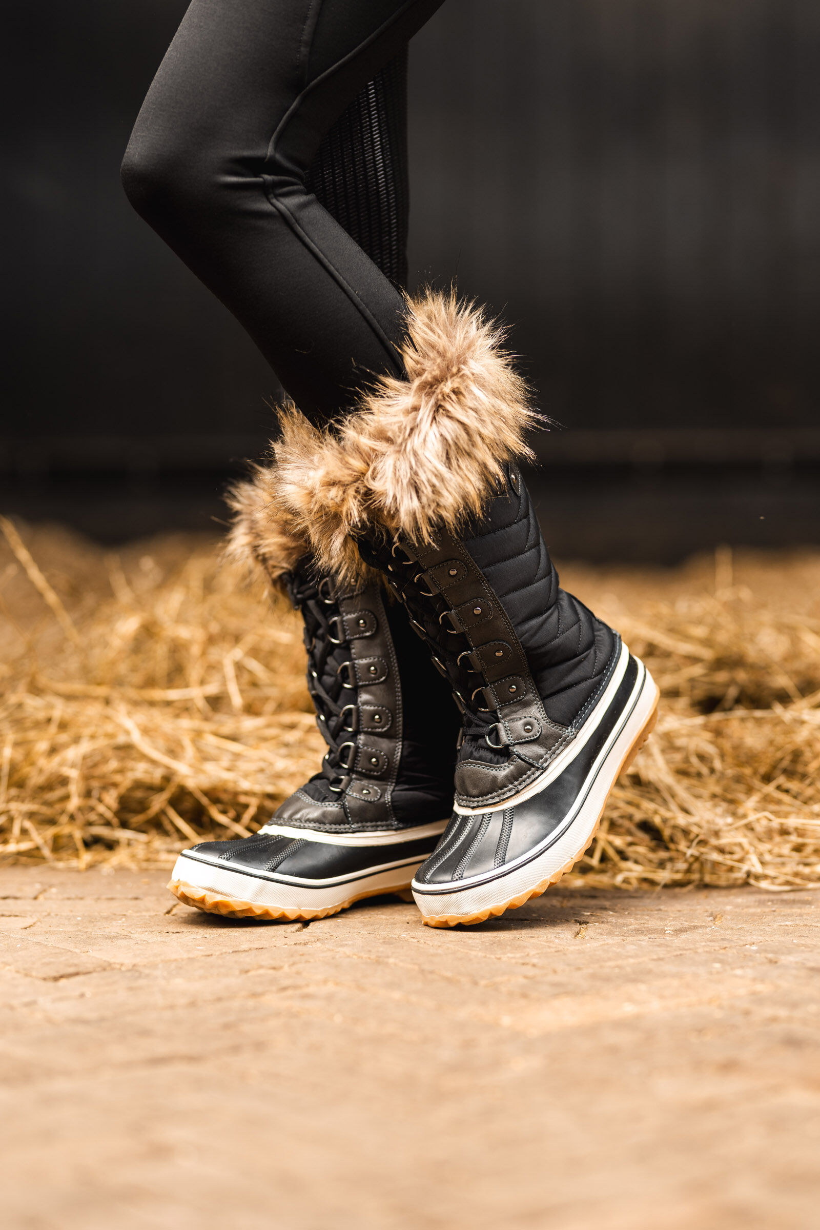 Dames winterlaarzen store met bont