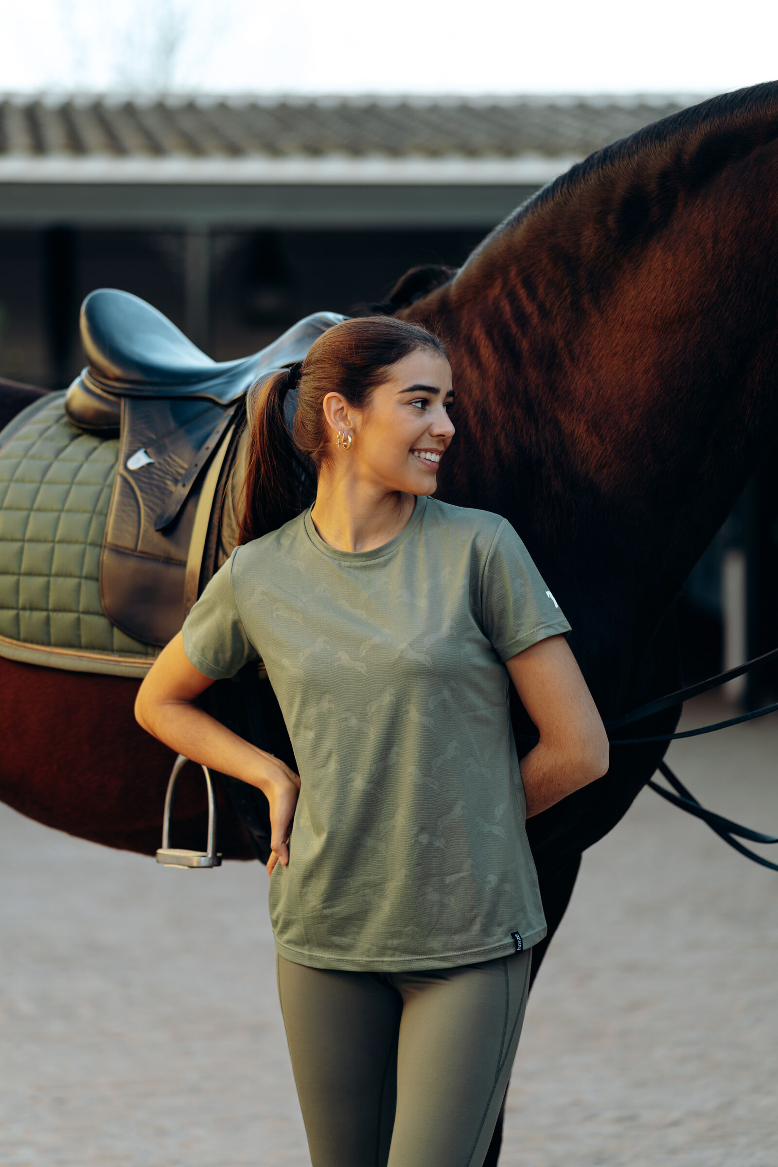 T shirt met paardenprint best sale