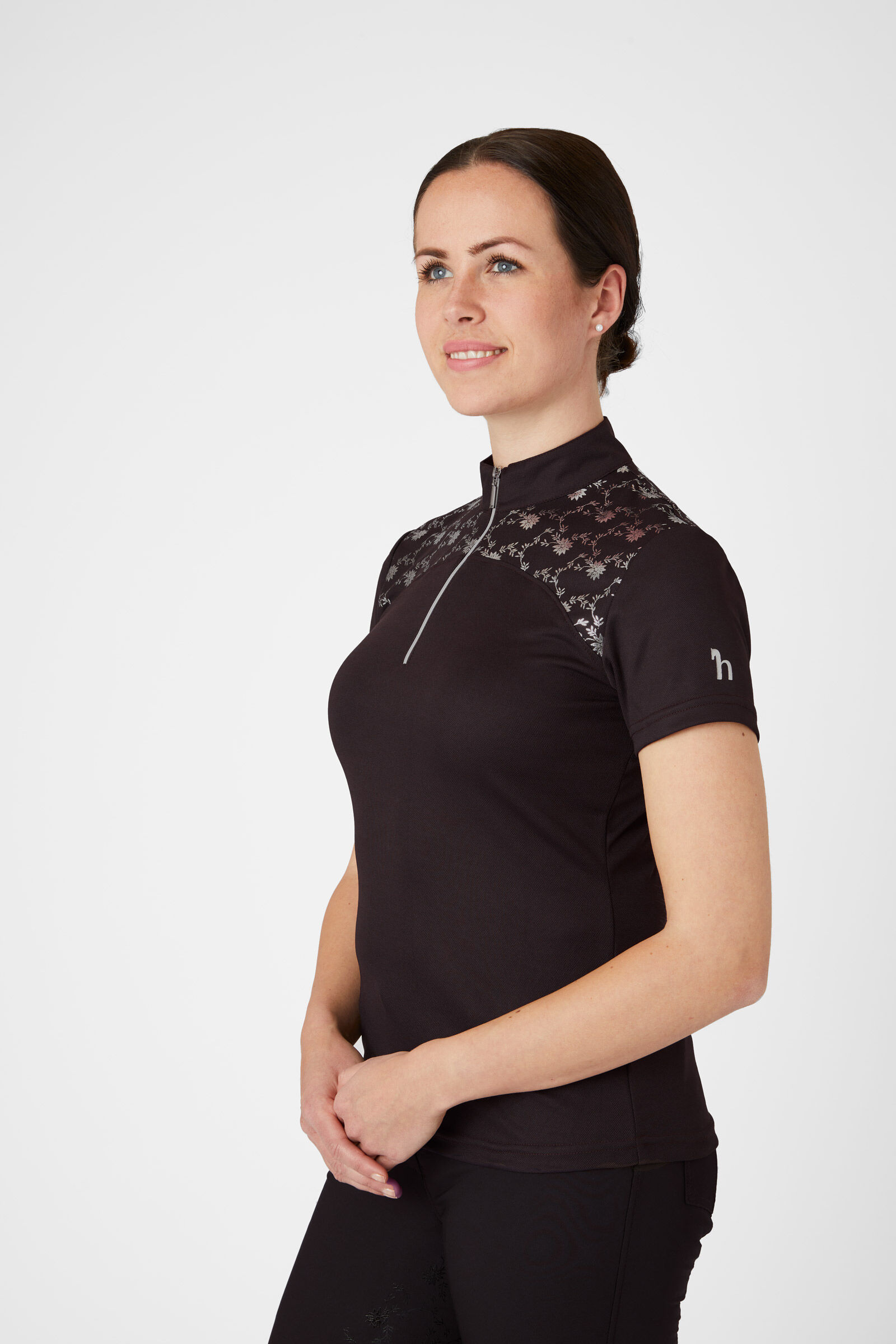 Zwarte dames sales polo korte mouw