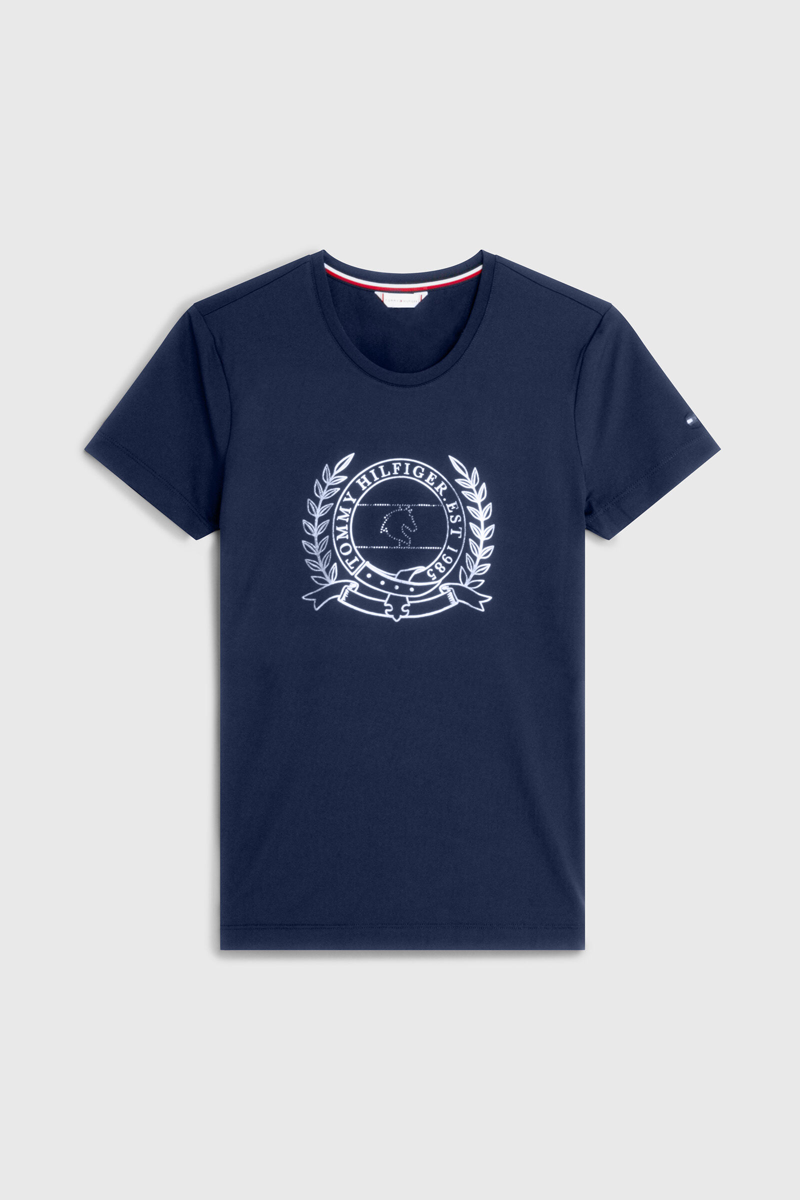 Koop Tommy Hilfiger Equestrian Crest Rhinestone Performance T